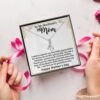 Gifts for Boyfriend's Mom: To My Boyfriend’s Mom Necklace, a perfect necklace for a meaningful Mother's Day or birthday present for your boyfriend's mom. Matched with a thoughtful message card.