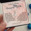 Gifts for Boyfriend's Mom: To My Boyfriend's Mom Necklace, Mother's Day & Birthday Ideas, Message Card Alluring Beauty Present For BF’s Mother. Matched with a thoughtful message card.