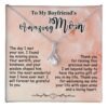 Gifts for Boyfriend's Mom: To My Boyfriend's Mom Necklace, Mother's Day & Birthday Ideas, Message Card Alluring Beauty Present For BF’s Mother. Matched with a thoughtful message card.