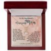 Gifts for Boyfriend's Mom: To My Boyfriend's Mom Necklace, Mother's Day & Birthday Ideas, Message Card Alluring Beauty Present For BF’s Mother. Matched with a thoughtful message card.