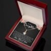 To Our Daughter, Love Mom & Dad – Alluring Beauty Necklace with a heartfelt message card is the best gift for your beloved daughter on her birthday, graduation, wedding, Christmas, and more.