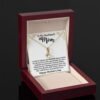 Gifts for Boyfriend's Mom: To My Boyfriend’s Mom Necklace, a perfect necklace for a meaningful Mother's Day or birthday present for your boyfriend's mom. Matched with a thoughtful message card.
