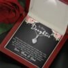 To Our Daughter, Love Mom & Dad – Alluring Beauty Necklace with a heartfelt message card is the best gift for your beloved daughter on her birthday, graduation, wedding, Christmas, and more.