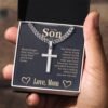 Son Cross Necklace - Personalized Message Card Jewelry - Jewelry Inns
