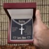 Son Cross Necklace - Personalized Message Card Jewelry - Jewelry Inns