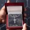 Son Cross Necklace - Personalized Message Card Jewelry - Jewelry Inns