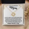 Gifts for Boyfriend's Mom: Gift For Boyfriend's Mom - To My Boyfriend's Mom Necklace, Mother's Day Birthday Xmas Ideas, Love Knot Jewelry Message Card For BF's Mother. Matched with a thoughtful message card.