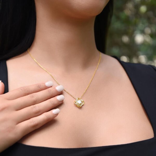 To My Daughter Love Knot Necklace Gift From Mom - Always heart to heart #e40 - Image 4