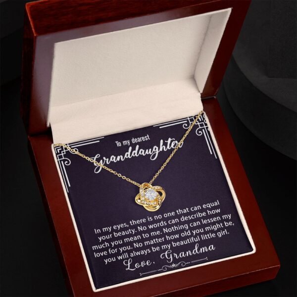 To My Granddaughter Necklace Gift - Always be my little girl - Love Knot #e165 - Image 4