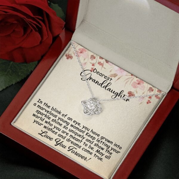To My Granddaughter Necklace Gift - Marvelous young woman - Love Knot #e161 - Image 8