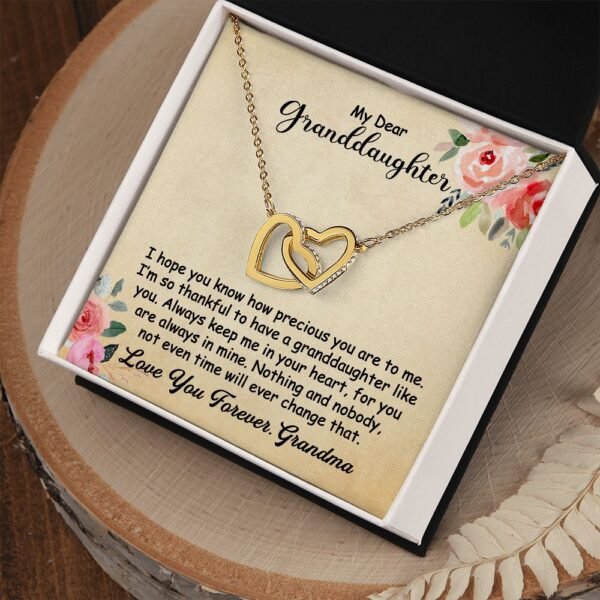 To My Granddaughter Gift - Hope you know how precious you are to me - Interlocking Hearts #e63 - Image 9