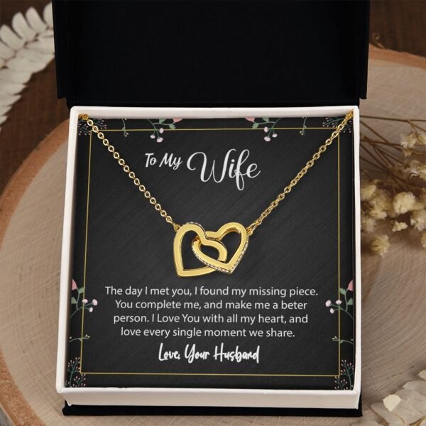 To My Wife From Husband - I found my missing piece - Interlocking Hearts #e82 - Image 24