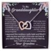 Interlocking Heart Necklace - Necklace for Granddaughter - Jewelry Inns