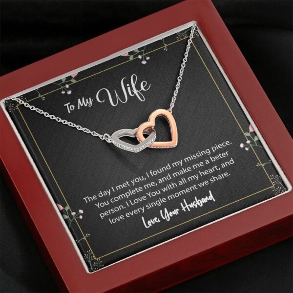 To My Wife From Husband - I found my missing piece - Interlocking Hearts #e82 - Image 21