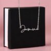 The Best Gift Idea For Mom: Personalized Signature Style Name Necklace - Unique To My Mom Birthday, Mother’s Day, Valentine’s Day, Christmas Gift Ideas, Poem Message Card Pendant Jewelry For Her, is the perfect gift to delight your mother.