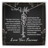 Custom Flower Name Necklace - Message Card Jewelry - Jewelry Inns