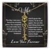 Custom Flower Name Necklace - Message Card Jewelry - Jewelry Inns