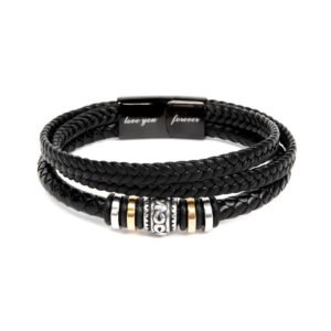 I love you DAD leather bracelet