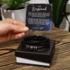 Men's Leather Bracelet - Custom Message Card Jewelry - Jewelry Inns