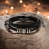 Men's Leather Bracelet - Custom Message Card Jewelry - Jewelry Inns