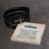 Cross Leather Bracelet - Custom Message Card Jewelry - Jewelry Inns