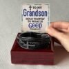 Cross Leather Bracelet - Custom Message Card Jewelry - Jewelry Inns