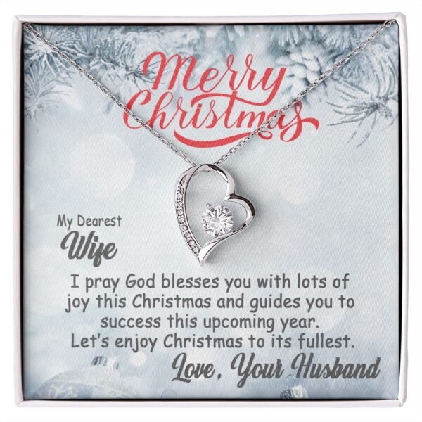 Personalized To My Wife Forever Love Necklace From Husband- Merry Christmas #e200