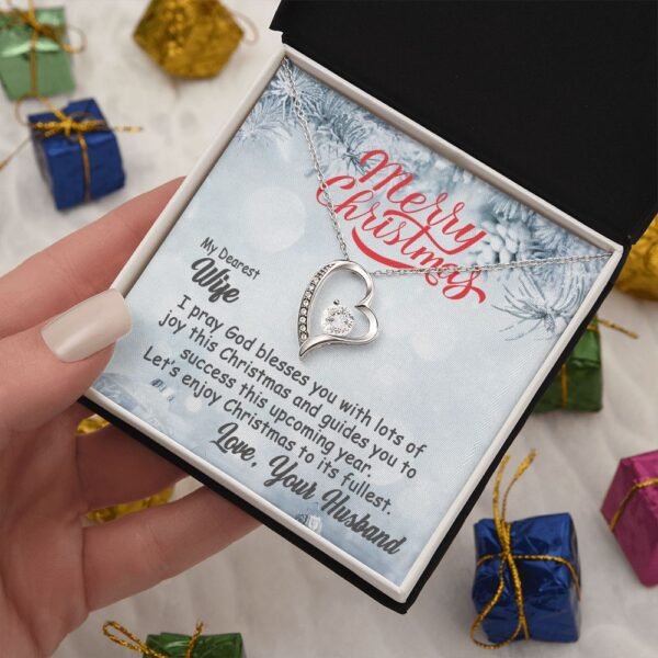 Personalized To My Wife Forever Love Necklace From Husband- Merry Christmas #e200 - Image 5