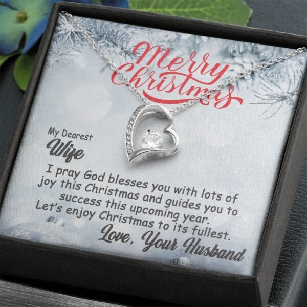 Personalized To My Wife Forever Love Necklace From Husband- Merry Christmas #e200 - Image 6