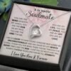 Soulmate Necklace Gift For Wife Girlfriend Valentine's Day Birthday Anniversary Christmas Presnet Love Quote Message Card Forever Love Pendant Jewelry Gifts For Her