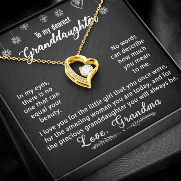 To My Granddaughter Necklace Gift - In my eyes - Forever Love #e169 - Image 12