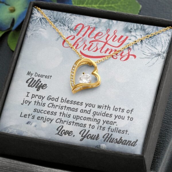 Personalized To My Wife Forever Love Necklace From Husband- Merry Christmas #e200 - Image 9