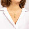 Name Bar Necklace - Name Birth Flower Necklace - Jewelry Inns