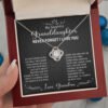 Gifts for Granddaughter: Personalized To My Granddaughter Love Knot Necklace Jewelry Gift For Her Birthday, Graduation, Wedding, Christmas Present From Grandparents. Matched with a thoughtful message card. Make your granddaughter extra special now.