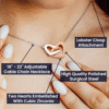 To My Granddaughter Necklace Gift - Interlocking Hearts - Jewelry Inns